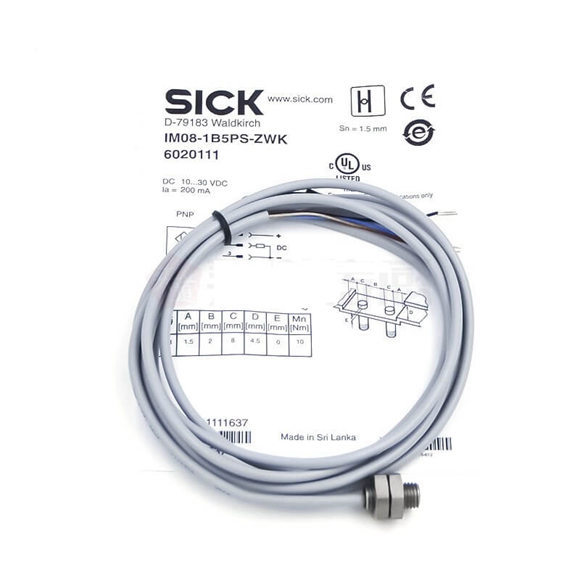 Sick proximity sensors IM08-1B5PS-ZWK/-ZW1/-ZTK IM08-1B5PS-ZWB/-ZUK/-ZT1/-ZC1